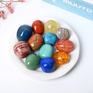 Đá quý đánh bóng bán buôn, nhiều chất liệu, đá cuội, tinh thể chữa bệnh, thạch anh, dùng trang trí nhà cửa - Product Image 2