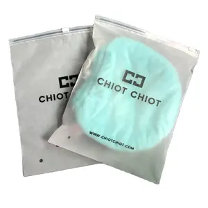 Custom Printed Biodegradable Swimwear Cosmetics Packaging Bag Frosted CPE Material PET/PVC Ziplock Plastic Slider Zipper Pouch