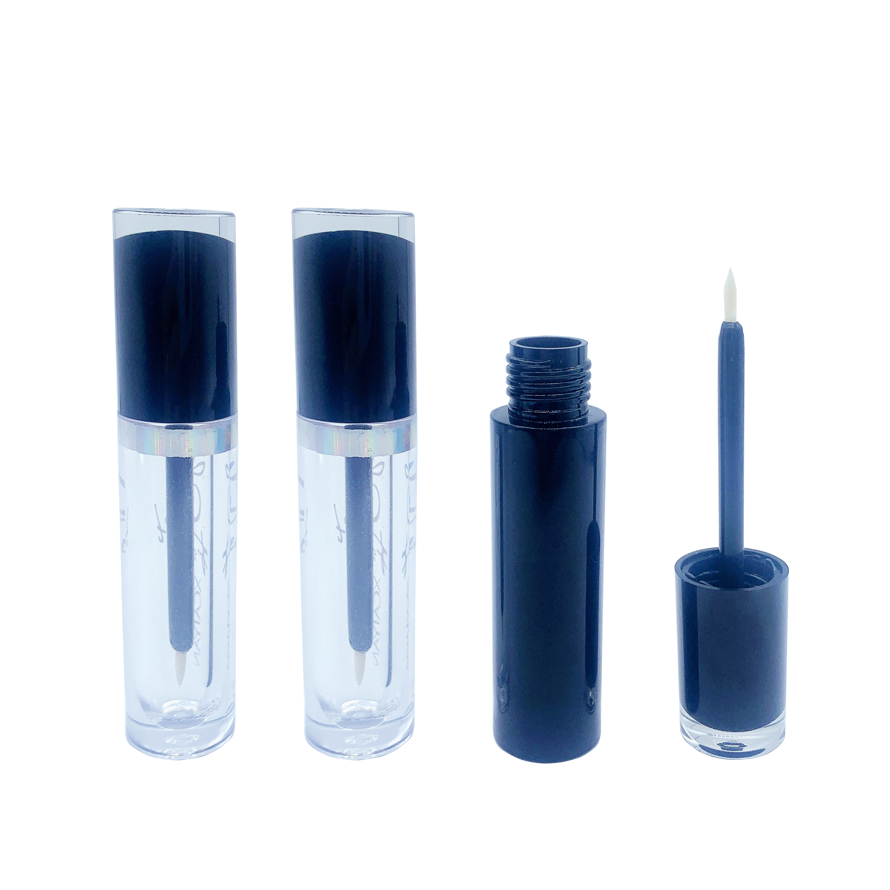 Оптовая продажа, индивидуальная торговая марка, новая черная прозрачная тушь для ресниц, блеск для губ, туба для подводки, пустой контейнер