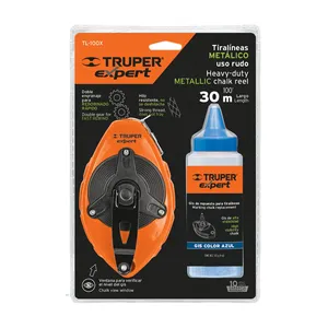 Ensemble de traçage professionnel Truper en plastique jumbo, 3 unités avec 30 m (100 pi) de craie, produit en boîte - Product Image 4