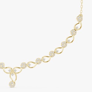 Best Selling Diamond <b>Necklace</b> With Round Cut Diamonds Luxury Jewelry For Women Bridal And Festive Wear Available At Best Market - Product Image 3