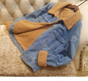 Veste en jean pour filles personnalisable, chaude pour l'hiver, veste en jean pour filles de 2 à 14 ans - Product Image 3