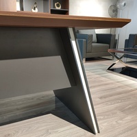 Bureau d'ordinateur extensible en bois MIGE, grand format, simple et moderne, style exécutif