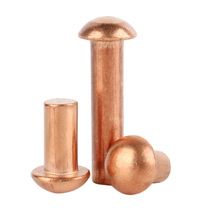 5-20 pièces/sac Rivets pleins à tête en cuivre de qualité supérieure M2-M8 Grade 4.8 Nindejin ZT-CU-867 Longueur 2mm-50mm Fourniture d'usine - Product Image 3