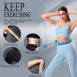 Anello con anello Hula regolabile regolabile in vita per esercizi <span class=keywords><strong>Fitness</strong></span> cerchi - Product Image 5