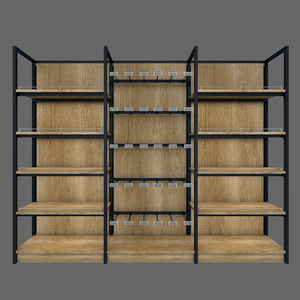 Bán lẻ bằng gỗ khăn hiển thị kim loại giá trung tâm mua sắm hiển thị Giá cửa hàng kệ - Product Image 5