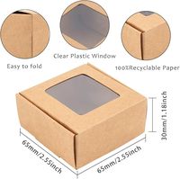 Boîtes cadeaux carrées en papier kraft avec fenêtre en PVC pour les cadeaux de mariage, les bonbons, les friandises de boulangerie, les bijoux, les cadeaux de festival, emballage personnalisé avec logo