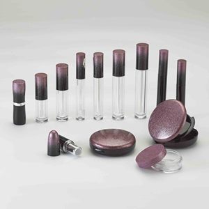 Custom ABS <b>Plastic</b> Cosmetic Packaging Makeup Lip Gloss Lipstick Mascara <b>Tubes</b> Powder Cake Cases Loose Powder Case Glitter Purple - Product Image 2