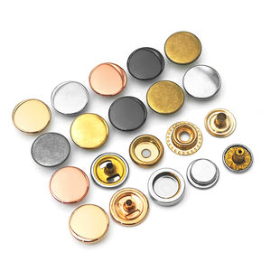 ปุ่มสแนปโลหะทองเหลืองตามสั่ง kunshuo 4-Part ลายโลโก้สีทองทรงสี่เหลี่ยมผืนผ้าสำหรับเสื้อผ้าและกระดุมเสื้อผ้า - Product Image 1