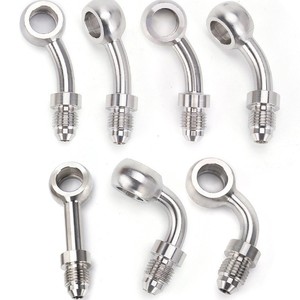 Conectores de junta esférica AN3 de acero inoxidable para mangueras de freno de motocicleta, para reemplazo y reparación de líneas de freno - Product Image 1
