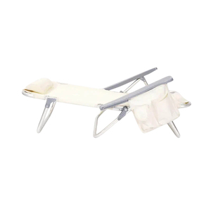 Sedia da <span class=keywords><strong>Spiaggia</strong></span> Moderna in Lega di Alluminio Leggera con Schienale Regolabile, Design Pieghevole <span class=keywords><strong>Portatile</strong></span> e Cuscino per Uso Esterno - Product Image 6