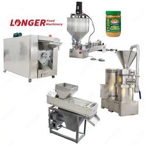 SUS304 Industrial Equipment Peanut Butter Making Machinery Peanut Butter Grinding Production Line