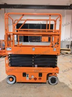 Plateforme élévatrice à ciseaux électrique portable sur roues 6m 8m, propulsion hydraulique, pieds de support pliables, durée de vie de 2 ans, élévateur aérien