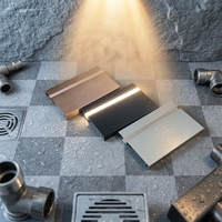 Moderne wasserdichte pulverbeschichtete Aluminium-Sockelleiste mit integriertem LED-Lichtstreifen, leuchtende Legierungs-Fußleiste, einfach für Hotels