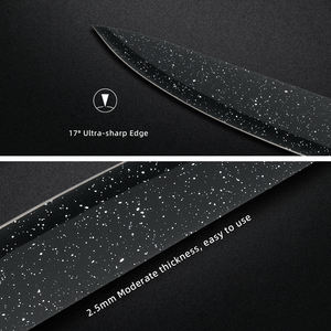 Wholesale Household Chef Cutlery <b>Set</b> Granite Speckled Coated Blade Plastic Handle Kitchen <b>Knife</b> <b>Set</b> with Block - Product Image 5
