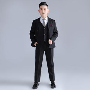 Custom Made <strong>Boys</strong> Three-piece <strong>Suit</strong> Sets Formal Wear Kids Light Gray Stripe <strong>Suit</strong> - Product Image 5