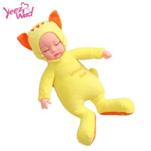 Ours chantant des berceuses 14 pouces 3 musiques Réaliste Apaiser les nourrissons Silicone Apaiser les bébés Poupée bébé <span class=keywords><strong>Reborn</strong></span> Poupées pour enfants Jouets pour filles - Product Image 2