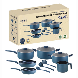Modern <b>Ceramic</b> Marble Coated Pot <b>Pan</b> Glass Lids Bakelite Handles Non-Stick Aluminum Cookware Set Induction Compatible Dishwasher - Product Image 5
