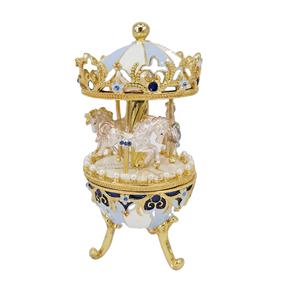 2025 Новая Металлическая эмалированная карусель, шкатулка для ювелирных изделий, подарки для дома - Product Image 1