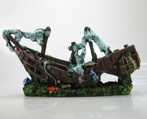 Ornement Navire Coulé Bateau Poisson Épave Réservoir Saig Aquarium décoration Naufrage - Product Image 6