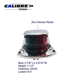 TAIWAN CALIBRE Marine Boat Red Green Bi-Color Bow Light - Product Image 2