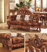 Meubles en cuir doré au style européen classique, chaise de salon, séjour de luxe, sculpture en cuir rose, 1 pièce