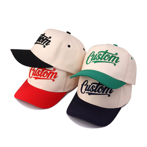 Mũ bóng chày cotton thêu nổi 3D logo tùy chỉnh hai màu, 5 tấm, không cấu trúc, dành cho nam - Product Image 1