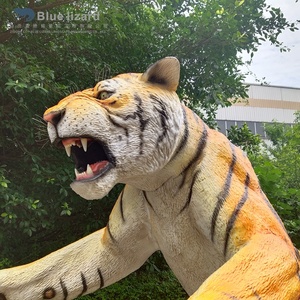 Modello di <span class=keywords><strong>tigre</strong></span> animatronic artificiale attraente di dimensioni reali parco giochi all'aperto - Product Image 2