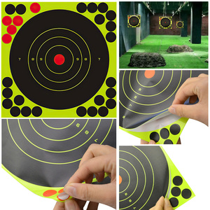 Pegatina Adhesiva Personalizada de 8 Pulgadas para Objetivo de Tiro, Impresa Digitalmente, Laminada con Película, Recubierta Fluorescente, para Tirachinas y Dardos - Product Image 4