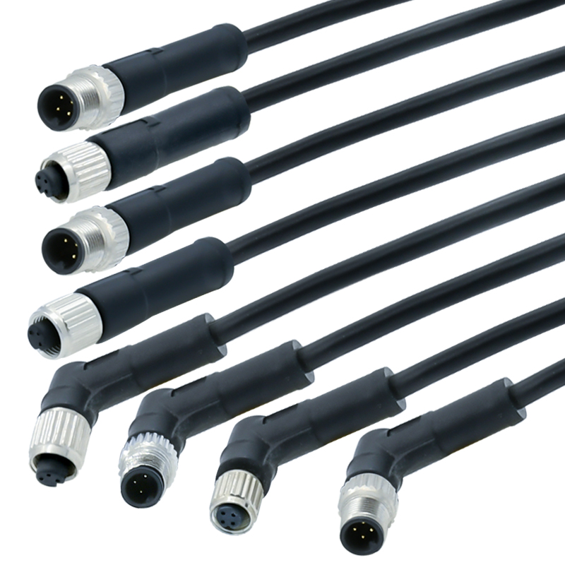 3P / 4P M5 A Code Waterproof Circular Plastic Connectors DIN For Automotive