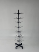 Étagère de présentation pour supermarché, rotative, en fer robuste, noir/blanc, montage facile, dimensions 150*40cm/160*40cm