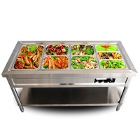 Bain-marie électrique sur pied pour restauration rapide, 220V, garantie 1 an, présentoir alimentaire pour buffet - Vente chaude en usine