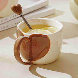 High Quality Hand Painted Cartoon Pattern Eco-friendly Stoneware <b>Ceramic</b> <b>Mug</b> Dishwasher Microwave Safe Retro Office Home Cup - Product Image 2