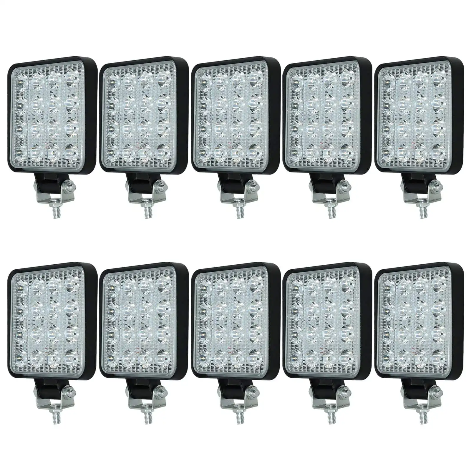 Automotive LED Work Lights Square 16 Lights 48W Auxiliary Lights Modified Headlights Engineering Spotlight Headlights