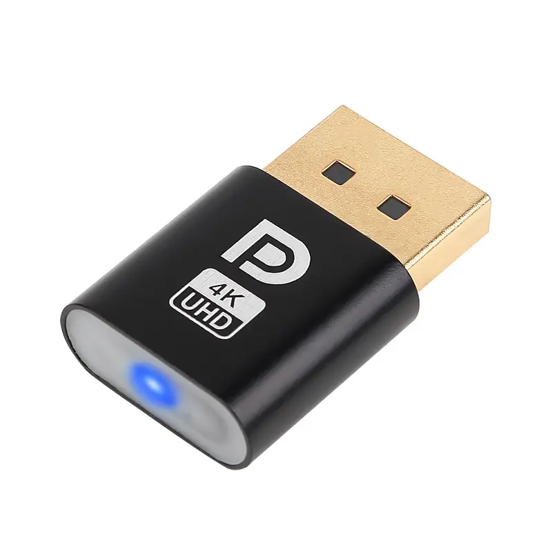 DP Dummy Plug Virtual Display Adapter EDID Headless Emulator 4K DP Displayport Virtual Display aksesoris untuk kartu Video