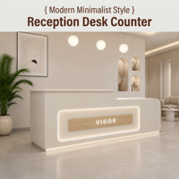 Bureau d'accueil de style minimaliste moderne, adapté aux magasins de détail commerciaux, aux salons proposant des services personnalisés, ODM personnalisé