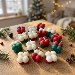 Ensemble de bougies artistiques modernes en cire de soja, faites à la main, multicolores, en forme de petits animaux, longue durée, sans gouttes, pour Noël et la maison - Product Image 2