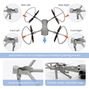 DJI Mavic Air <span class=keywords><strong>2</strong></span>/Air 2s螺旋桨护罩保护罩可折叠起落架无人机附件的快速安装 - Product Image 6