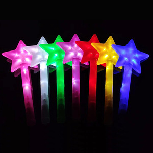 2024 nhấp nháy ánh Sáng Cây Đũa Phép LED thắp sáng đầy màu sắc Ngôi Sao Cổ Tích dính lễ hội âm nhạc tiệc dạ quang Ngôi Sao Cổ tích Ánh sáng - Product Image 4