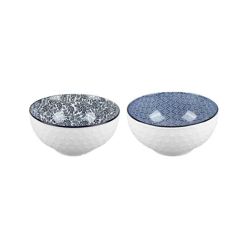 Factory directly provide blue and white porcelain set ceramic bowl household bowl wholesale
