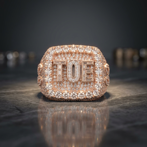 Custom Iced Bezel Setting Moissanite <b>Ring</b> Baguette Cut Number Design Gold 925 <b>Silver</b> Statement Band for <b>Men</b> Engagement Wedding - Product Image 1