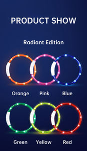 Modisches Günstiges Wiederaufladbares LED-Leuchthalsband für Hunde Nachtspaziergang Sicherheits-LED-Hundehalsband - Product Image 6