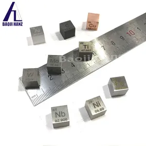 Pure W Mo Ta Nb Ni Ti Cu Sn Al V Fe Mn Ag 10mm 25.4mm cubes solid metal cube