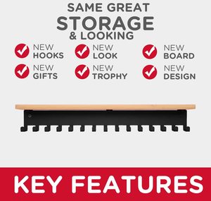 Présentoir de médailles en bois, porte-trophée avec crochets en acier, présentoir de médailles, <span class=keywords><strong>cadre</strong></span> de ruban mural <span class=keywords><strong>pour</strong></span> panier de Football - Product Image 4
