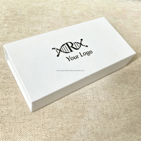 Boîte blanche unie WM-15 de haute qualité pour stylo, boîte en papier personnalisée de luxe avec fermeture magnétique, boîte épaisse pour stylo