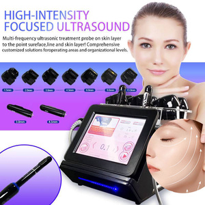 Appareil de beauté à ultrasons focalisés de haute intensité, appareil de traitement multifréquence avec sonde pour les soins de la peau - Product Image 1