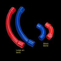 Coudes en PVC à 90 degrés 16 20 Raccords pour conduites électriques Grand rayon Courbe lunaire Rouge Bleu Jaune Blanc Collection de connecteurs en plastique