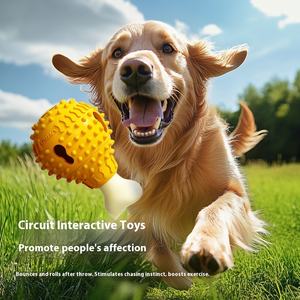 Evernew çevre dostu interaktif kauçuk köpek oyuncak-sıkıntı rahatlama ve diş temizleme tedavi dağıtımı için dayanıklı diş çıkarma topu - Product Image 5