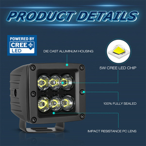 Kit de Luces Antiniebla Delanteras LED de 3 Pulgadas con Diseño Cromado o Negro, 60W, Haz Puntual, 12V, para F-250 Super Duty 20-22 - Product Image 4