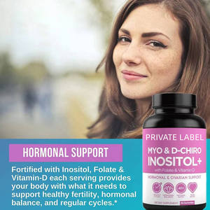 Suplementos de fertilidad de etiqueta privada OEM, equilibrio de hormonas, mioinositol, vitaminas prenatales para mujeres, dosificación de caramelos de goma